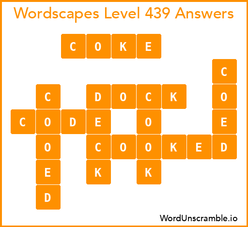 Wordscapes Level 439 Answers