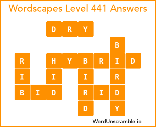 Wordscapes Level 441 Answers