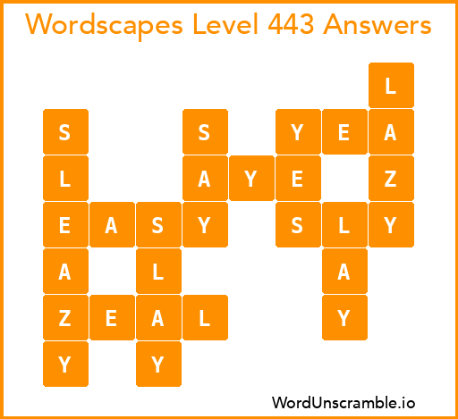 Wordscapes Level 443 Answers