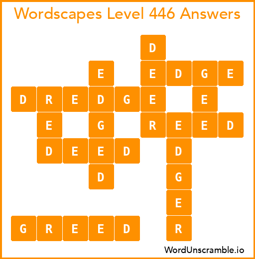 Wordscapes Level 446 Answers