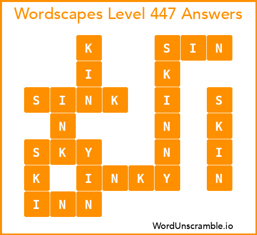 Wordscapes Level 447 Answers