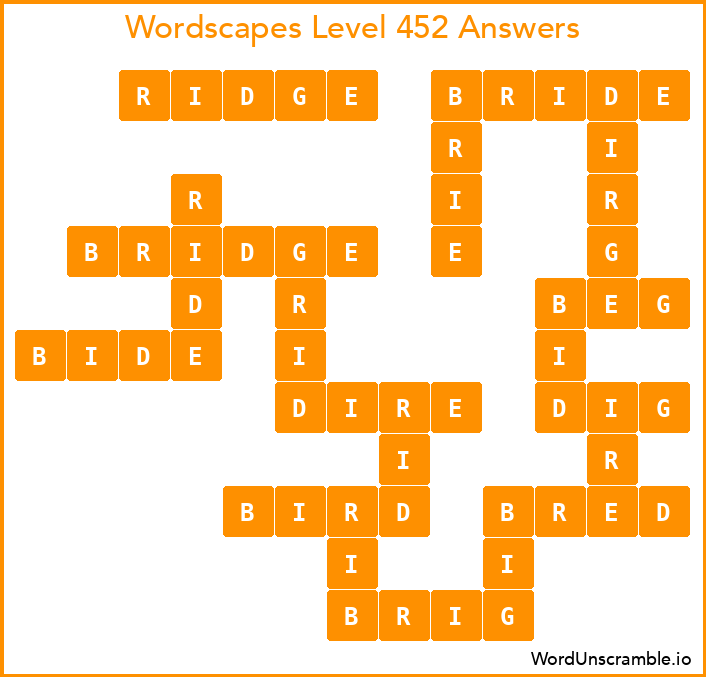 Wordscapes Level 452 Answers