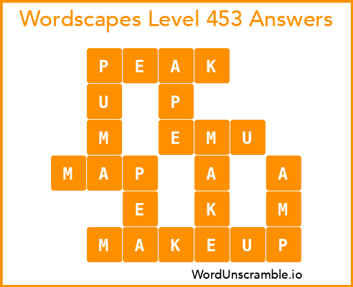 Wordscapes Level 453 Answers