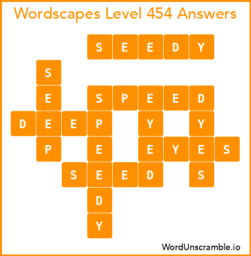 Wordscapes Level 454 Answers