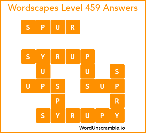 Wordscapes Level 459 Answers