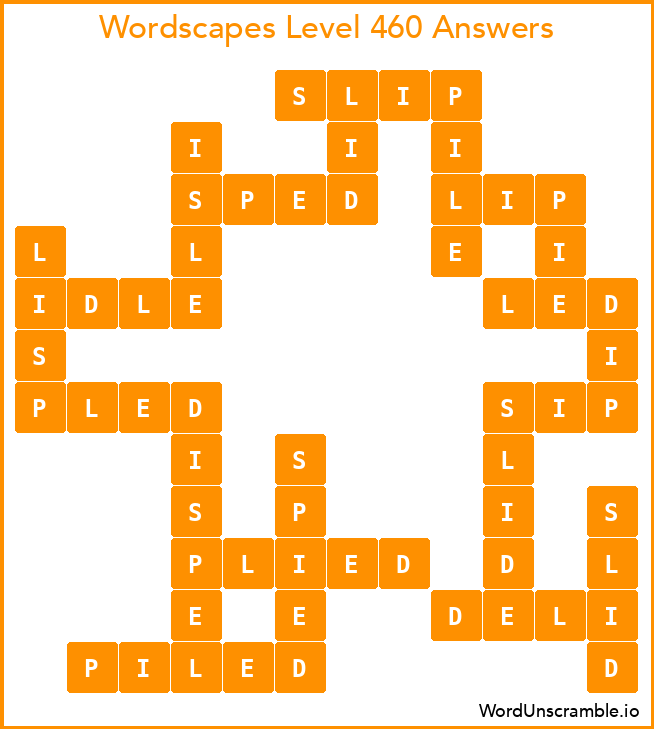 Wordscapes Level 460 Answers
