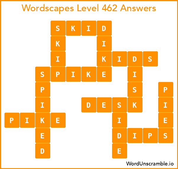 Wordscapes Level 462 Answers