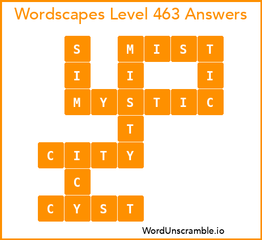 Wordscapes Level 463 Answers