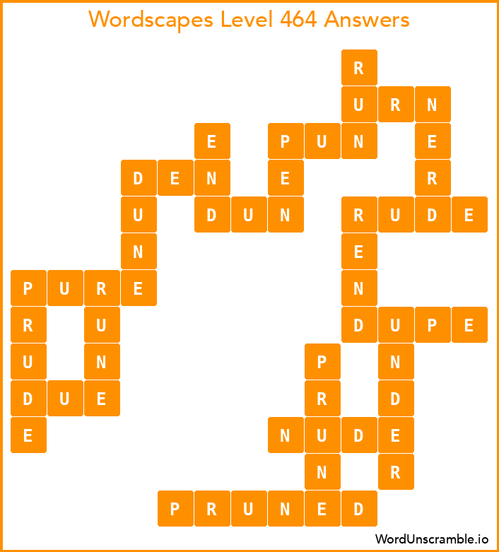 Wordscapes Level 464 Answers