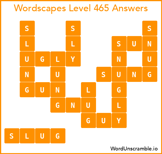 Wordscapes Level 465 Answers