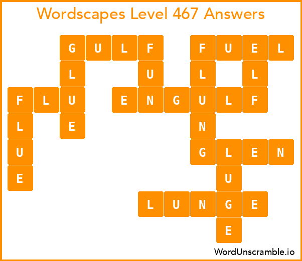 Wordscapes Level 467 Answers