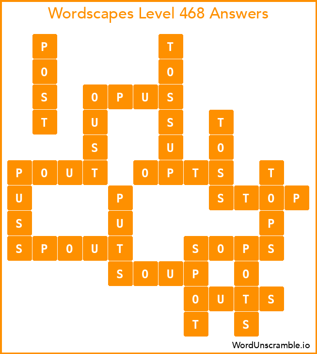 Wordscapes Level 468 Answers