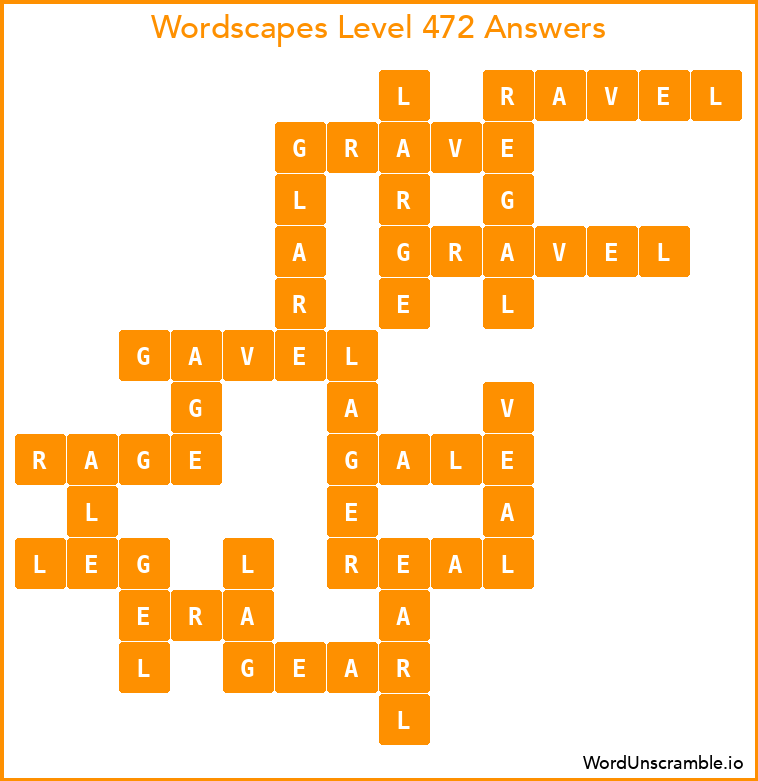 Wordscapes Level 472 Answers