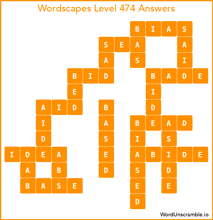 Wordscapes Level 474 Answers