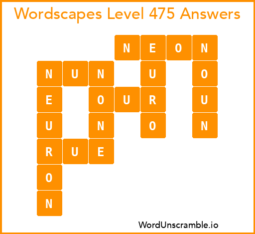 Wordscapes Level 475 Answers