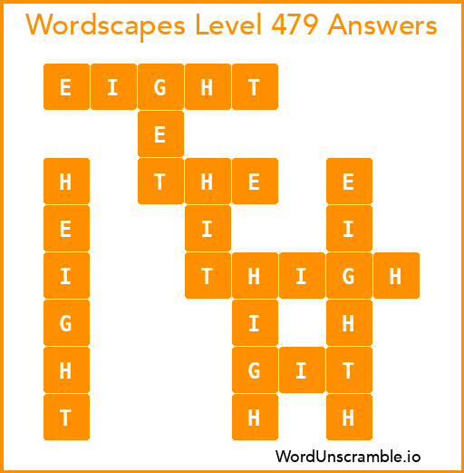Wordscapes Level 479 Answers