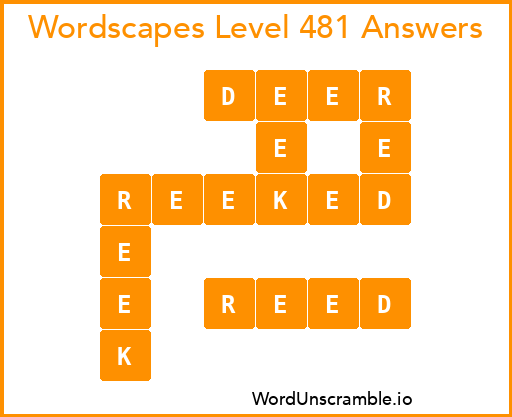 Wordscapes Level 481 Answers