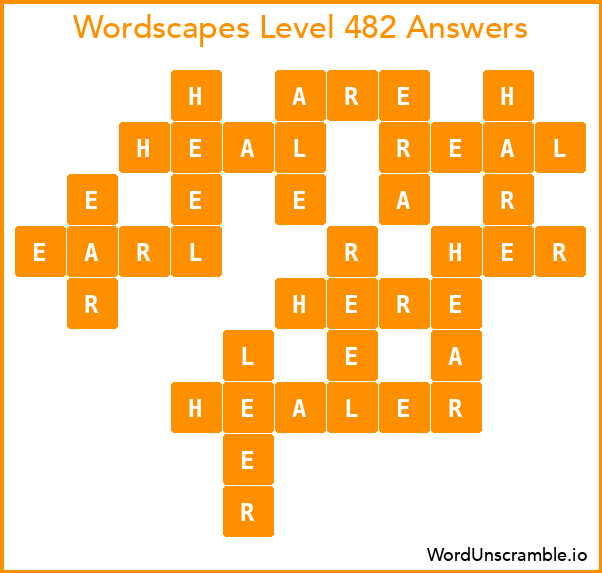 Wordscapes Level 482 Answers
