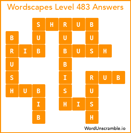 Wordscapes Level 483 Answers
