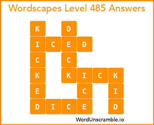 Wordscapes Level 485 Answers