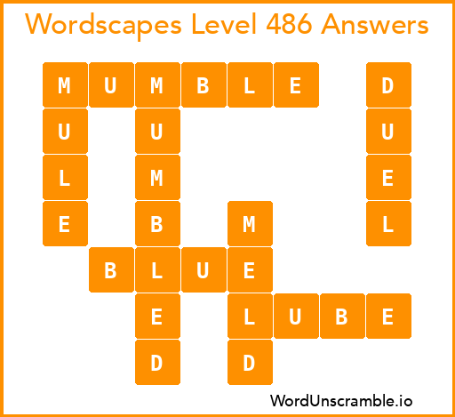 Wordscapes Level 486 Answers
