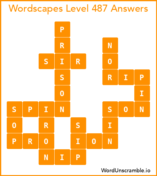 Wordscapes Level 487 Answers