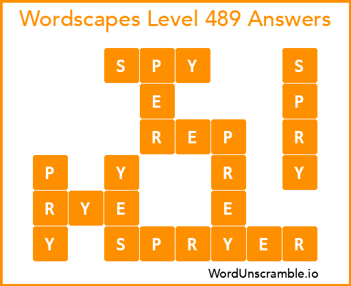 Wordscapes Level 489 Answers