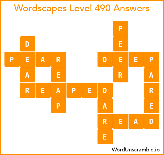 Wordscapes Level 490 Answers