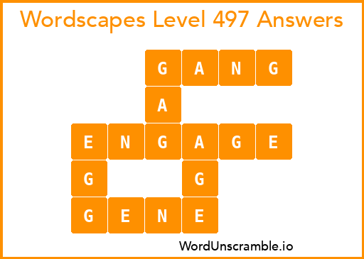 Wordscapes Level 497 Answers
