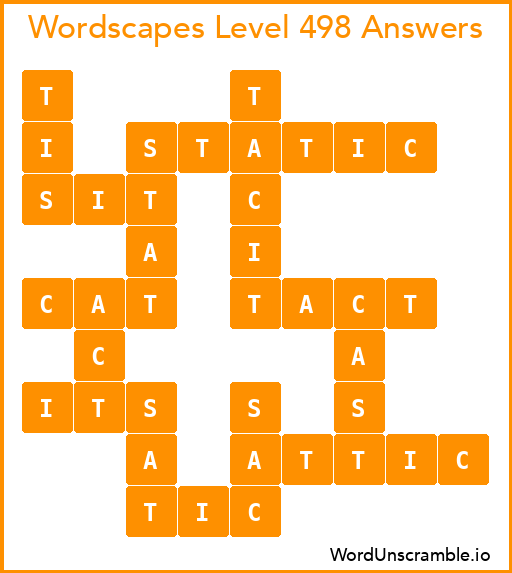 Wordscapes Level 498 Answers