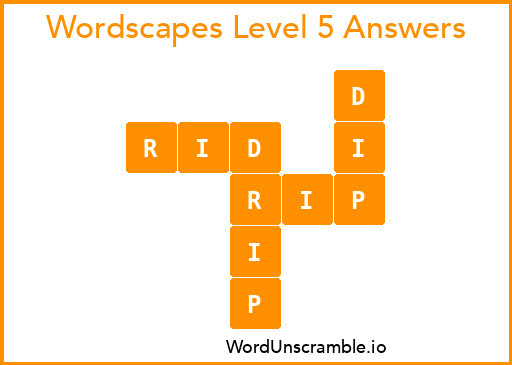 Wordscapes Level 5 Answers