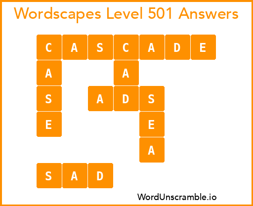 Wordscapes Level 501 Answers