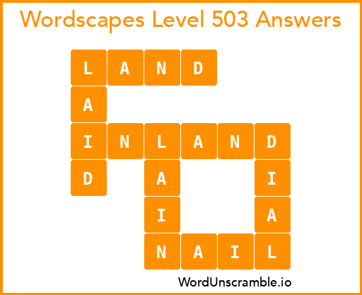 Wordscapes Level 503 Answers