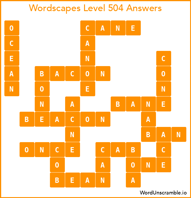 Wordscapes Level 504 Answers