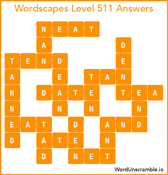 Wordscapes Level 511 Answers