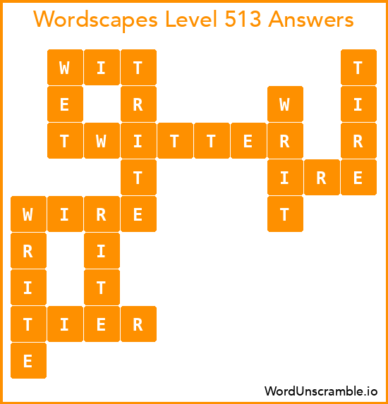 Wordscapes Level 513 Answers
