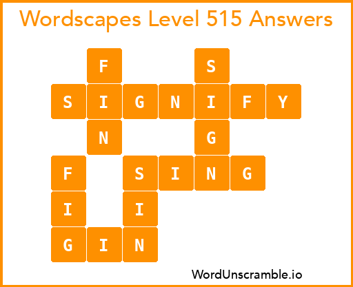Wordscapes Level 515 Answers