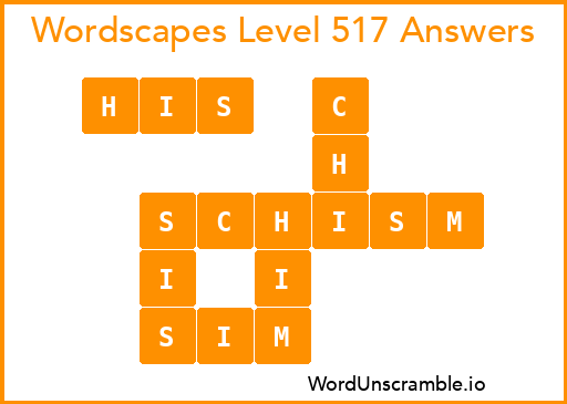 Wordscapes Level 517 Answers