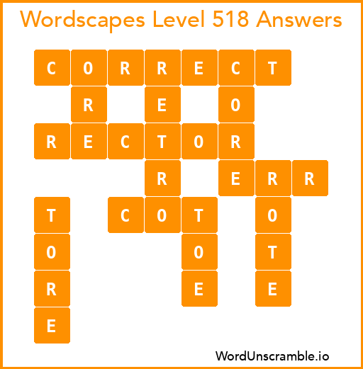 Wordscapes Level 518 Answers