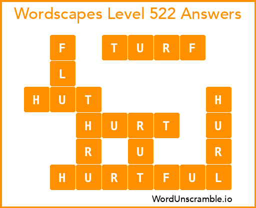 Wordscapes Level 522 Answers