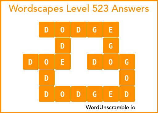 Wordscapes Level 523 Answers