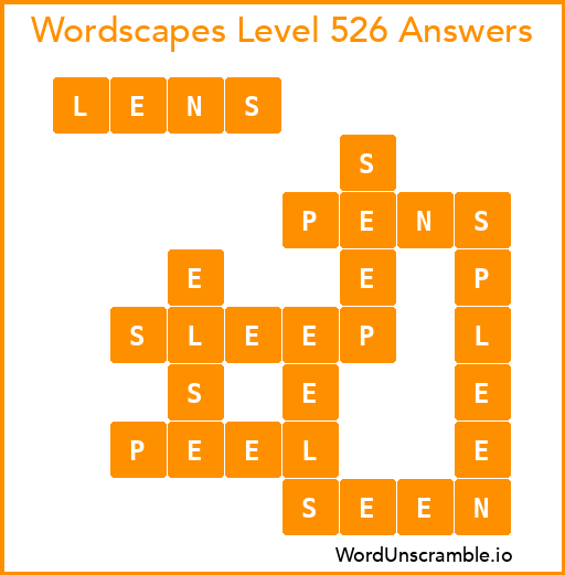 Wordscapes Level 526 Answers