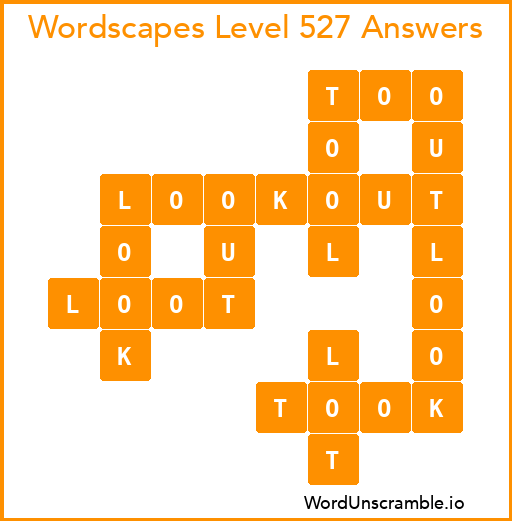 Wordscapes Level 527 Answers