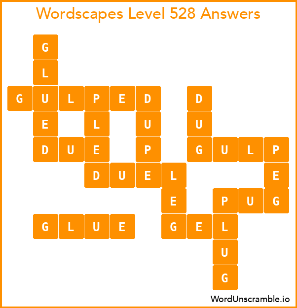 Wordscapes Level 528 Answers