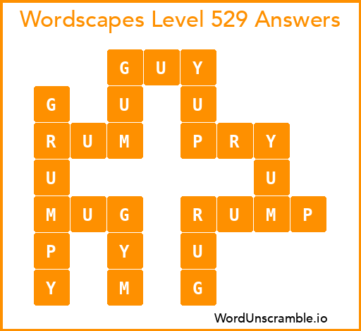 Wordscapes Level 529 Answers