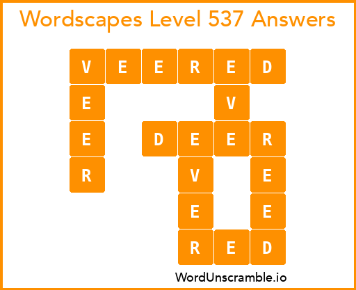 Wordscapes Level 537 Answers