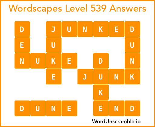 Wordscapes Level 539 Answers