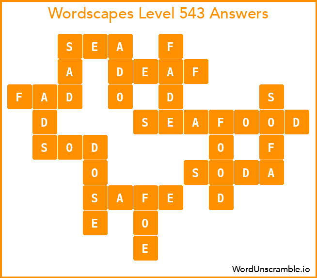 Wordscapes Level 543 Answers