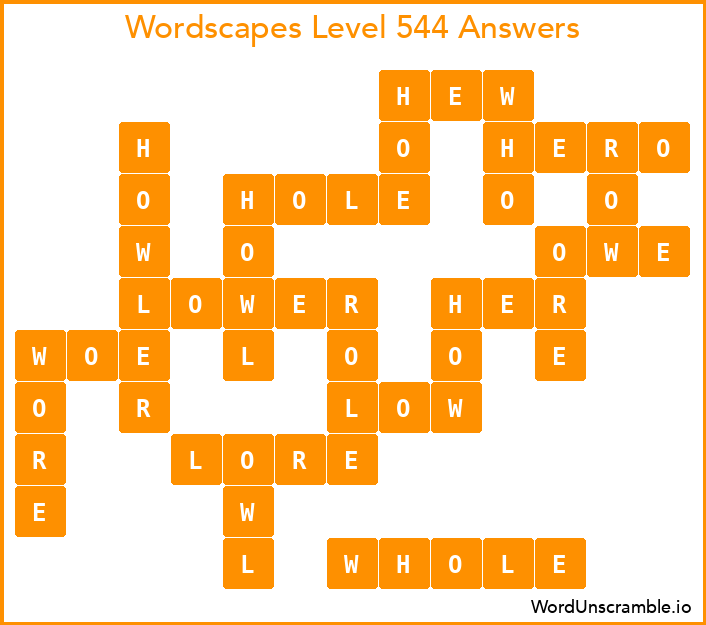 Wordscapes Level 544 Answers