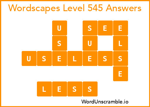 Wordscapes Level 545 Answers